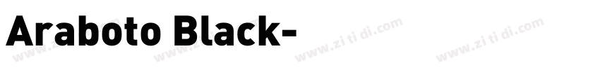 Araboto Black字体转换